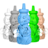 Silicone Honey Bear Skeleton Bubbler Water Pipe
