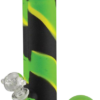 Durable Silicone Straight Tube Bong with Glass Bowl