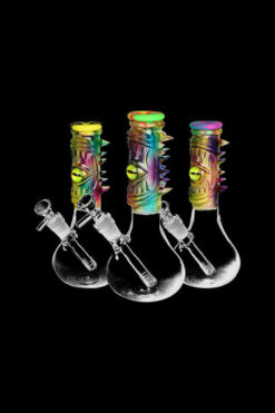 Spiked Cyclops Resin & Glass Water Pipe