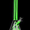 Showerhead Pyramid Perc Striped Silicone & Glass Water Pipe