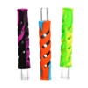 Swirled Silicone Wrapped Glass Taster Chillum