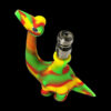 Dinosaur Silicone Hand Pipe with Glass Bowl