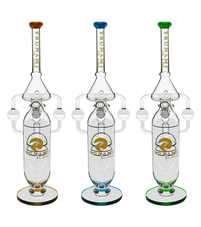 Tsunami 18" Jelly Tooth Triple Recycler Water Pipe Tsunami 18" Jelly Tooth Triple Recycler Water Pipe