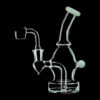 Curved Body Dab Rig With Colored Accents Curved Body Dab Rig With Colored Accents