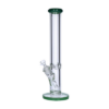 Straight Tube Glass Ice Bong with Colored Accents Straight Tube Glass Ice Bong with Colored Accents