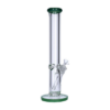 Straight Tube Glass Ice Bong with Colored Accents Straight Tube Glass Ice Bong with Colored Accents