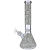 Glow in the Dark Beaker Ice Bong - Spooky Faces Glow in the Dark Beaker Ice Bong - Spooky Faces