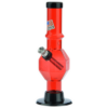 Acrylic Straight Tube Bubble Base Mini Bong with Maria
