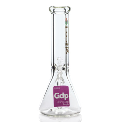 Leafly Strain Tile Beaker Bong - (OG Kush / Maui Wowie / Granddaddy Purp) Leafly Strain Tile Beaker Bong - (OG Kush / Maui Wowie / Granddaddy Purp)