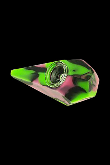 Silicone Diamond Hand Pipe with Glass Bowl