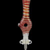 Glass Donut 10mm Dab Straw with Titanium Tip Glass Donut 10mm Dab Straw with Titanium Tip
