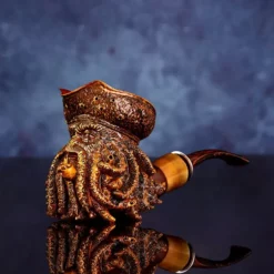 MUXIANG Davy Jones Carved Briar Tobacco Pipe