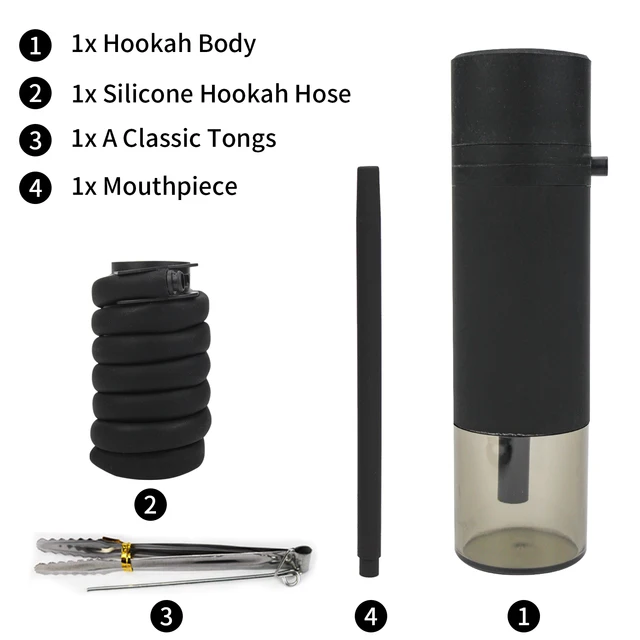 Portable Hookah Set with Protective Cover for Car Outdoor Travel Chicha Sheesha Narguiles Smoking Accessories Small Shisha Kit Portable Hookah Set with Protective Cover for Car Outdoor Travel Chicha Sheesha Narguiles Smoking Accessories Small Shisha Kit