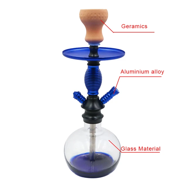 Beautiful Glass Hookah Shisha Set with Hose and Accessories Beautiful Glass Hookah Shisha Set with Hose and Accessories