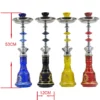 4-Hose Shisha Set with Ceramic Bowl, Metal Tongs & Accessories