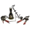 4-Hose Shisha Set with Ceramic Bowl, Metal Tongs & Accessories